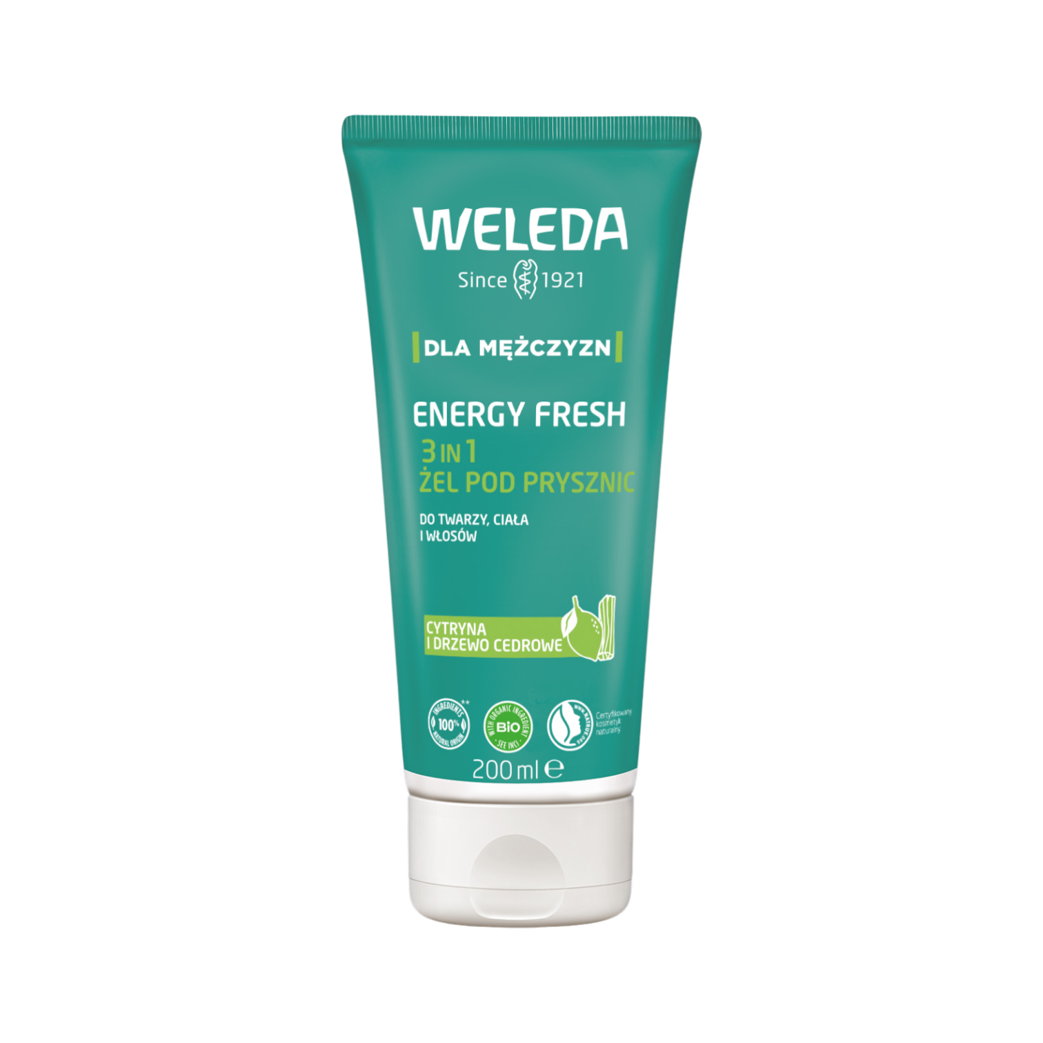 Weleda Energy Fresh żel pod prysznic 3w1, 200 ml