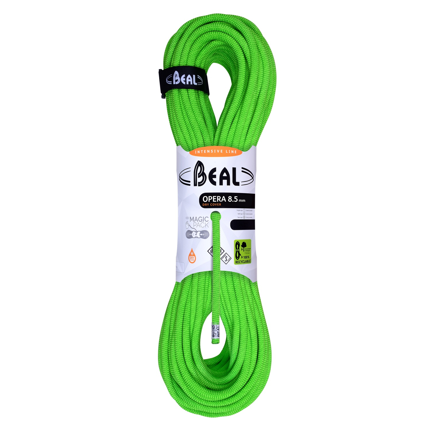 Lina wspinaczkowa pojedyncza/podwójna/bliźniacza Beal Opera Unicore Golden Dry 50 m / 8,5 mm green - ONESIZE