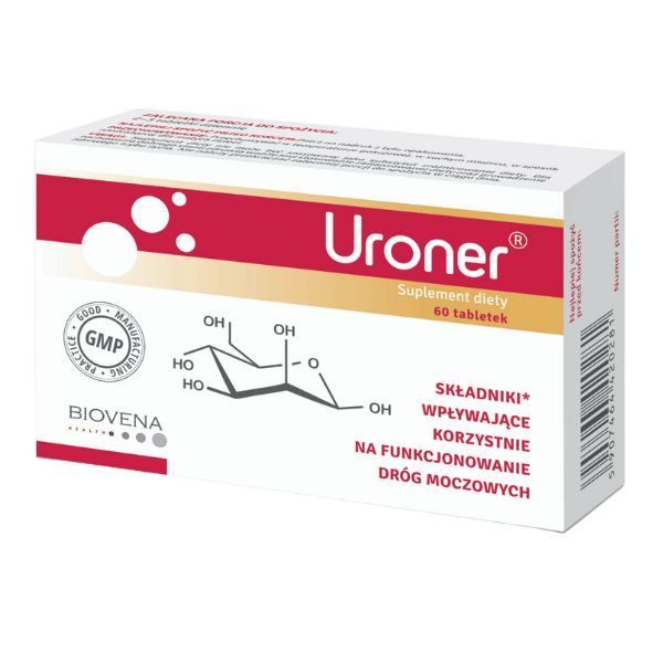 Biovena Uroner suplement diety na wsparcie funkcjonowania dróg moczowych, 60 tbl./1 opak.