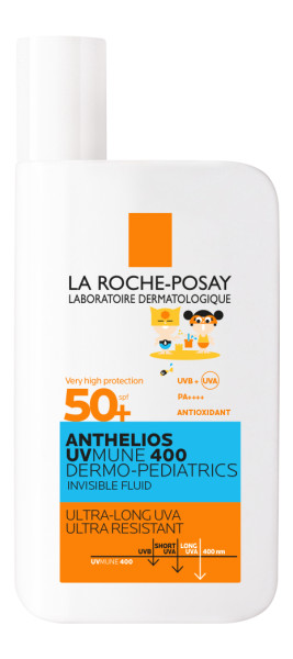 La Roche-Posay Anthelios UV Mune 400 niewidoczny fluid do twarzy z SPF50+ dla dzieci, 50 ml