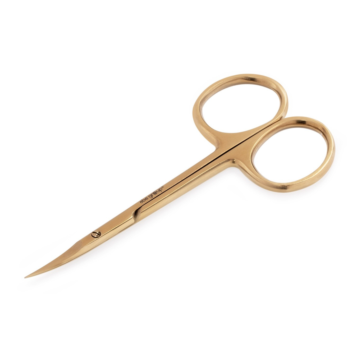 Aba Group nożyczki do paznokci i skórek zagięte, złote, 1 szt.