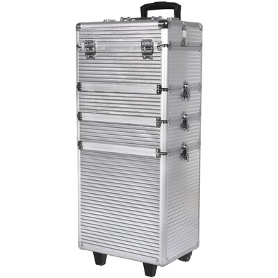 Kuferek kosmetyczny SUNONE XXL Srebrny