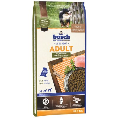 Karma dla psa BOSCH Adult Drób z prosem 15 kg
