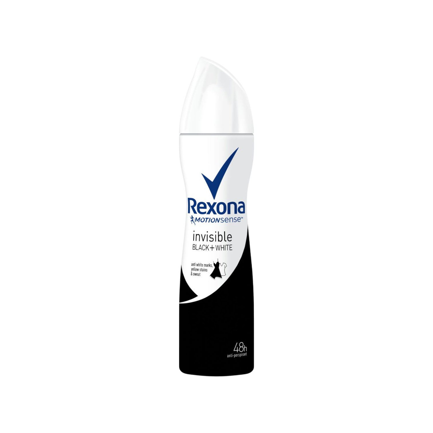 Rexona Invisible Black+White antyperspirant damski w sprayu, 150 ml