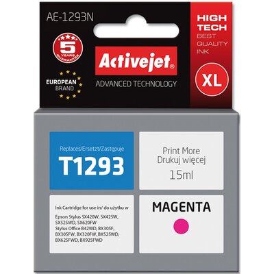 Tusz ACTIVEJET do Epson T1293 Purpurowy 15 ml AE-1293N