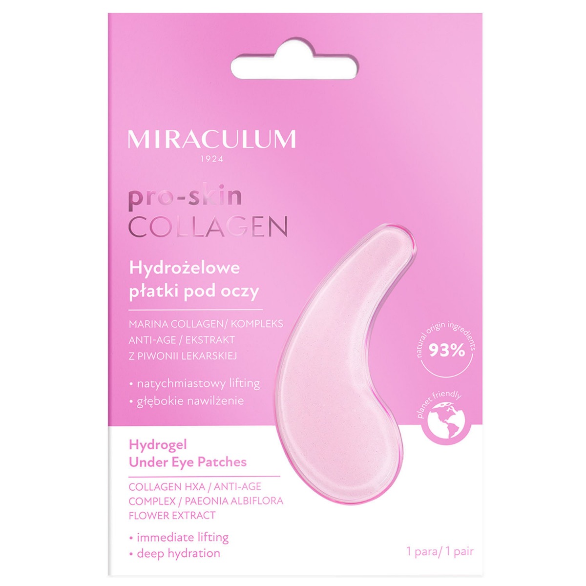 Miraculum COLLAGEN pro-skin hydrożelowe płatki pod oczy, 2 szt.