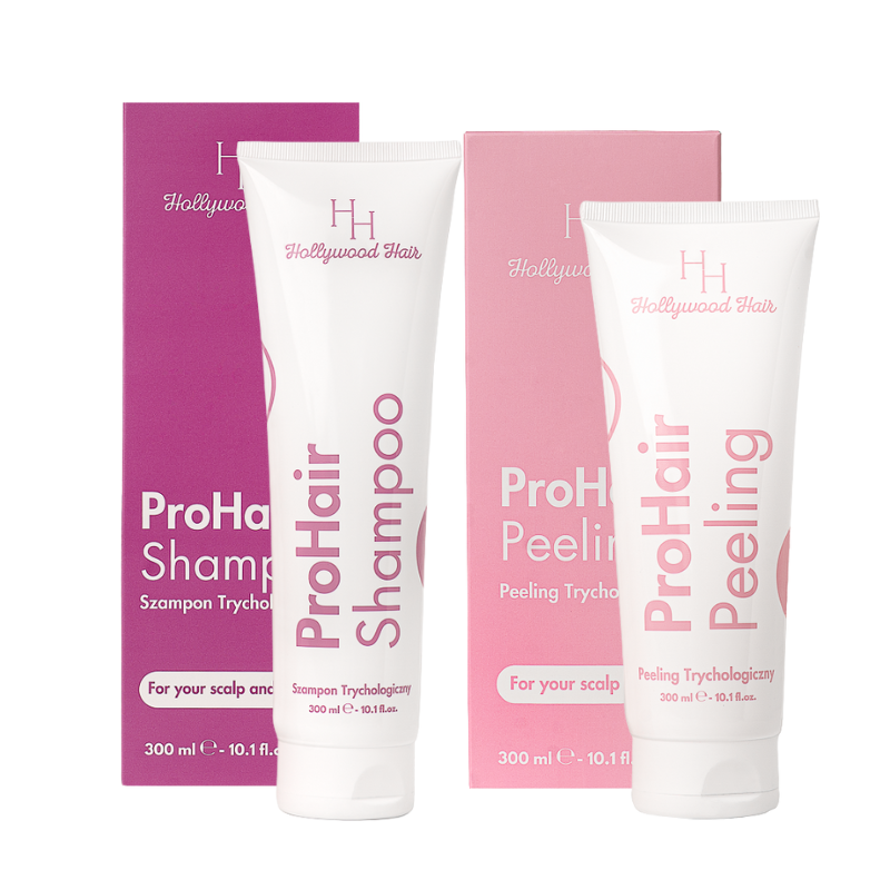 Hollywood Hair ProHair zestaw Scalp Reset: szampon, 300 ml + peeling, 300 ml