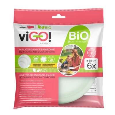 Talerz VIGO Bio 7316006 18 cm (6 sztuk)