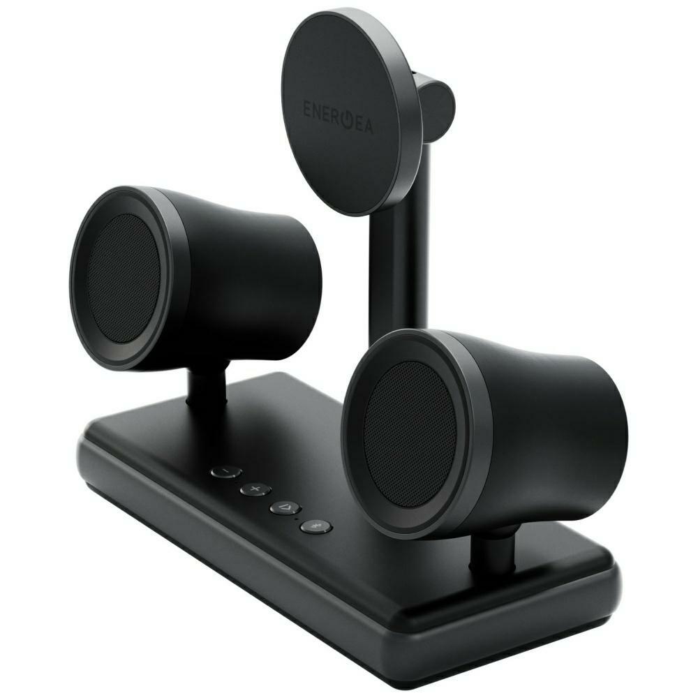 Energea Magaudio Stand 2w1 Qi2 z głośnikami stereo grafitowy - ładowarka indukcyjna