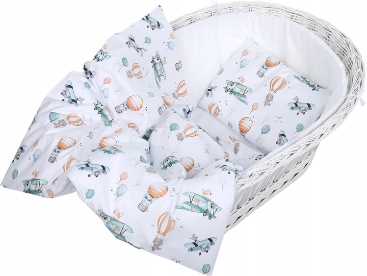 Pościel 80x70 do kołyski wózka 2 elementy Babymam