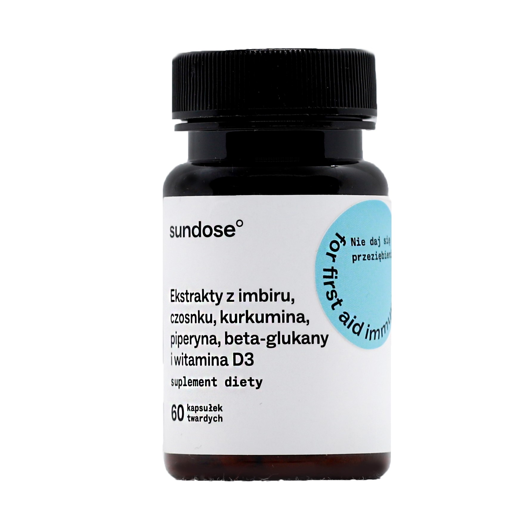 Sundose For First Aid Immunisty suplement diety na wsparcie organizmu w czasie infekcji, zapas na 30 dni, 60 kaps./1 opak.