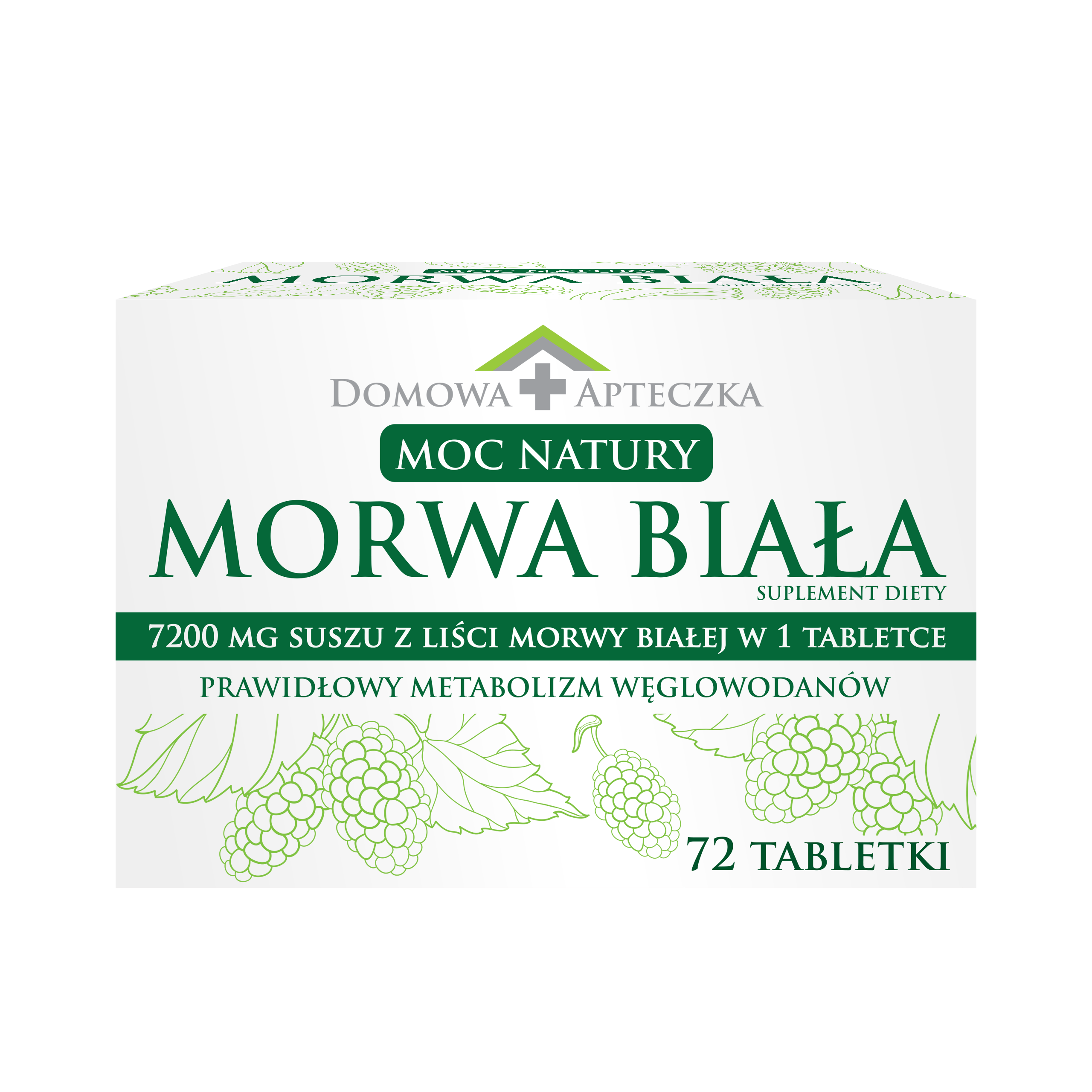 Domowa Apteczka Moc natury morwa biała suplement diety morwa biała, 72 kaps./1 opak.