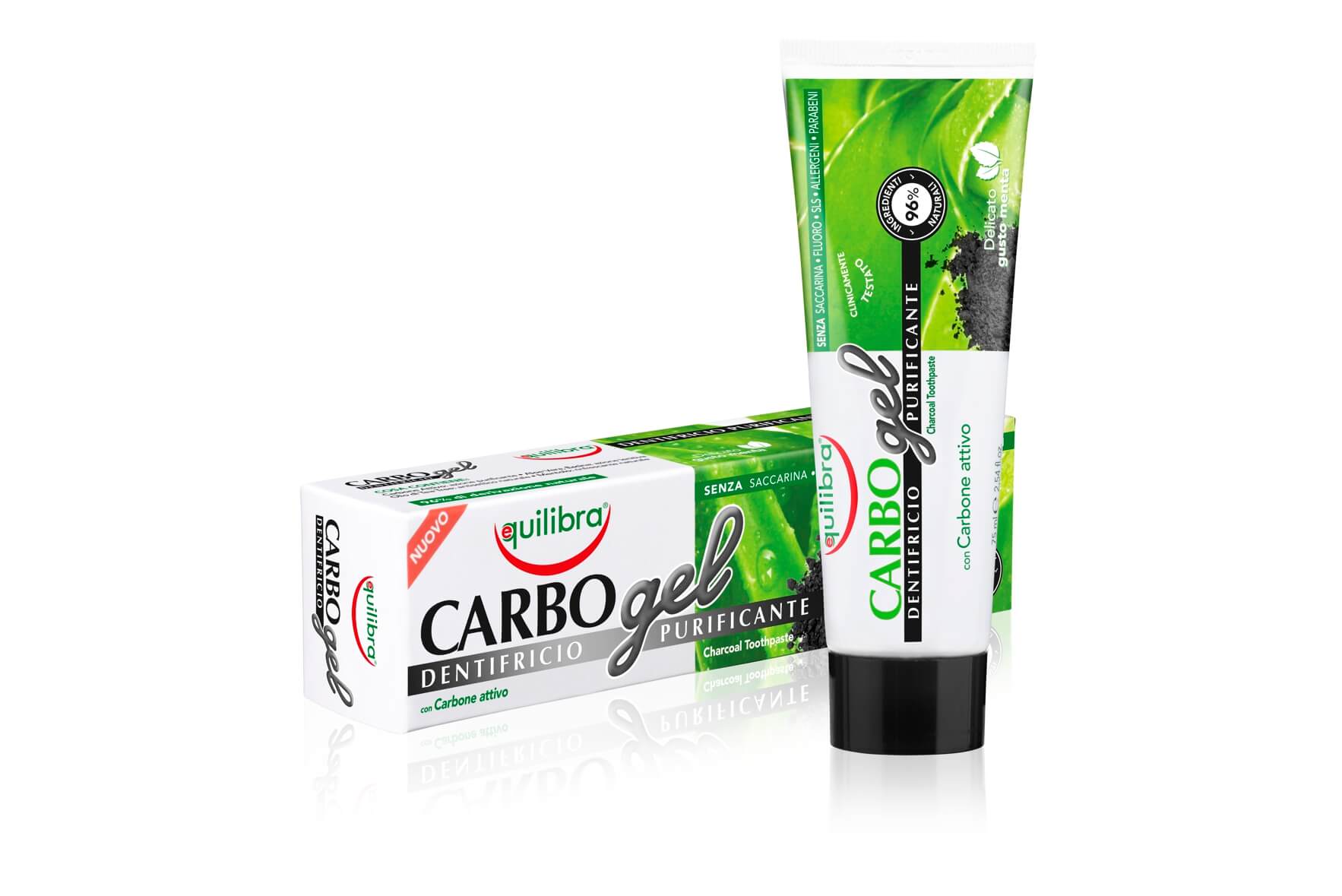 Equilibra, pasta do zębów z aktywnym węglem, 75 ml