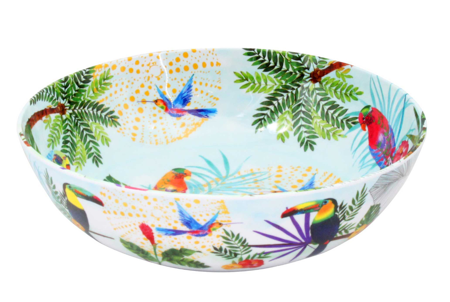 Les Jardins de la Comtesse - Miska z melaminy do sałatek Toucans of Rio 31 cm
