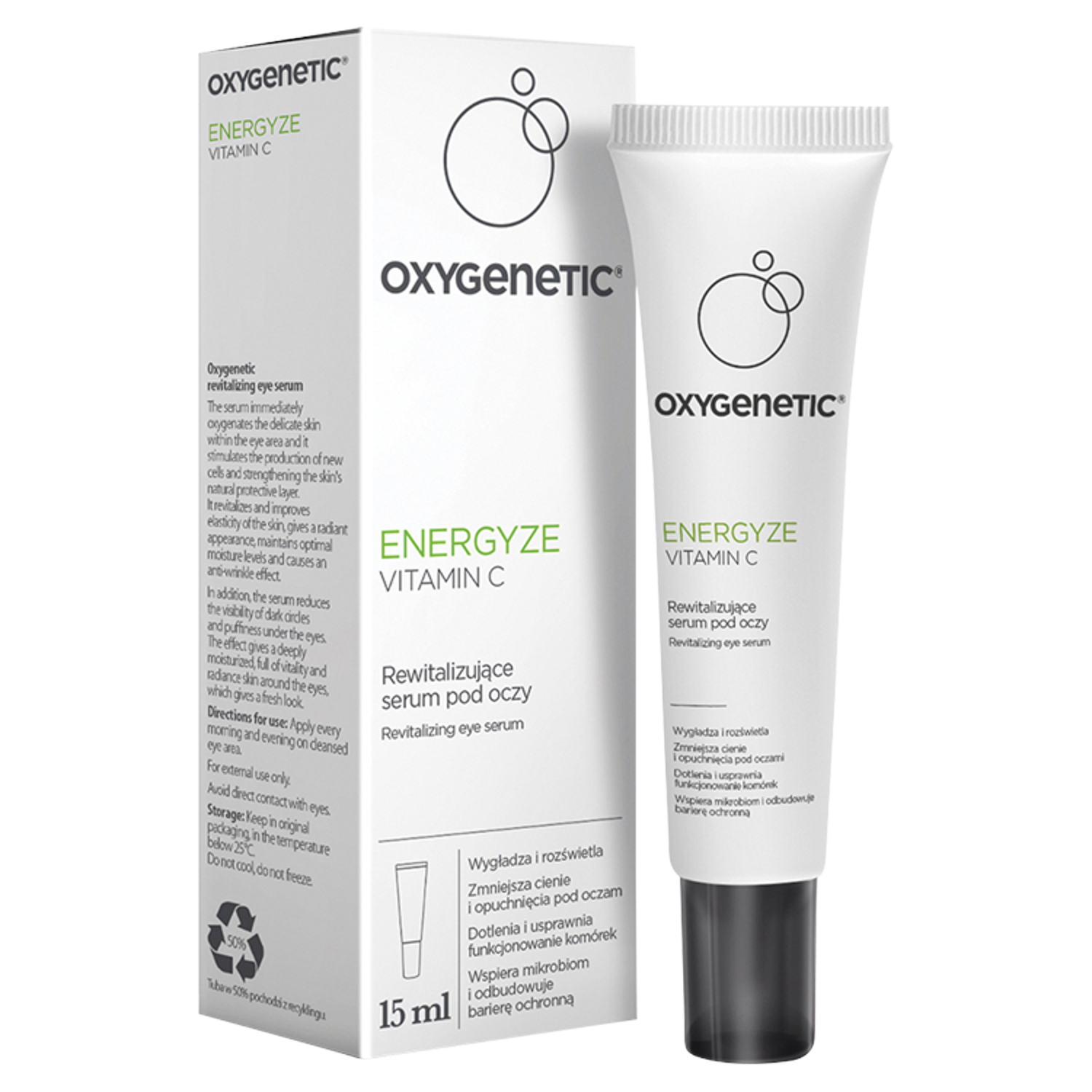 Oxygenetic Energyze Vitamin C rewitalizujące serum pod oczy, 15 ml