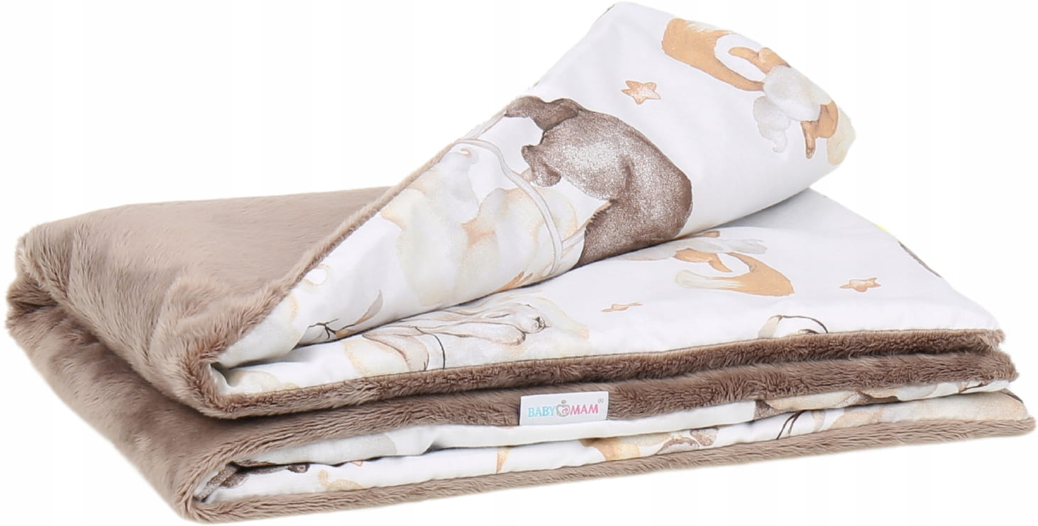 Babymam kocyk dla niemowląt uniwersalny dwustronny