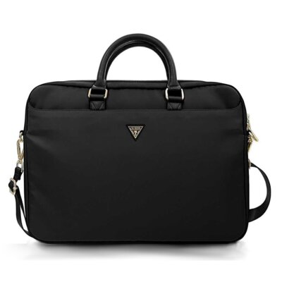 Torba do laptopa GUESS Nylon Triangle Logo 16 cali Czarny