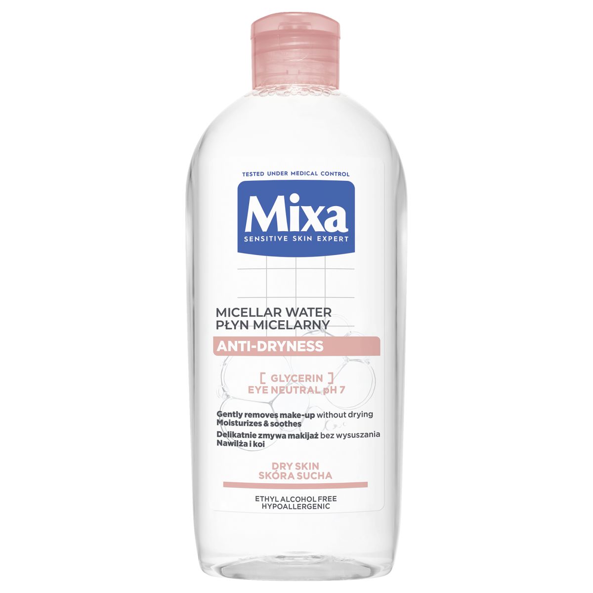 Mixa płyn micelarny do twarzy przeciw przesuszaniu skóry, 400 ml