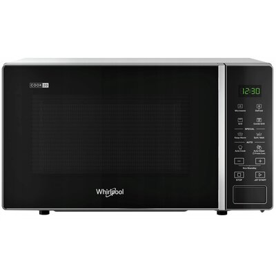 Kuchenka mikrofalowa WHIRLPOOL MWP 203 M 700W średnica 24.5 cm pojemność 20L SoftMelt Jet Defrost Combigrill Srebrno-czarny