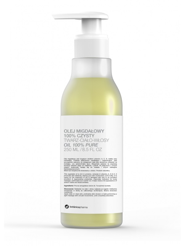 Botanicapharma olej migdałowy do twarzy ciała i włosów, 250 ml