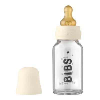 Butelka BIBS 5013216 Bottle Ivory 110 ml Beżowo-przezroczysty