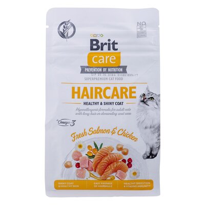 Karma dla kota BRIT CARE Cat Grain-Free Haircare Kurczak z łososiem 400 g