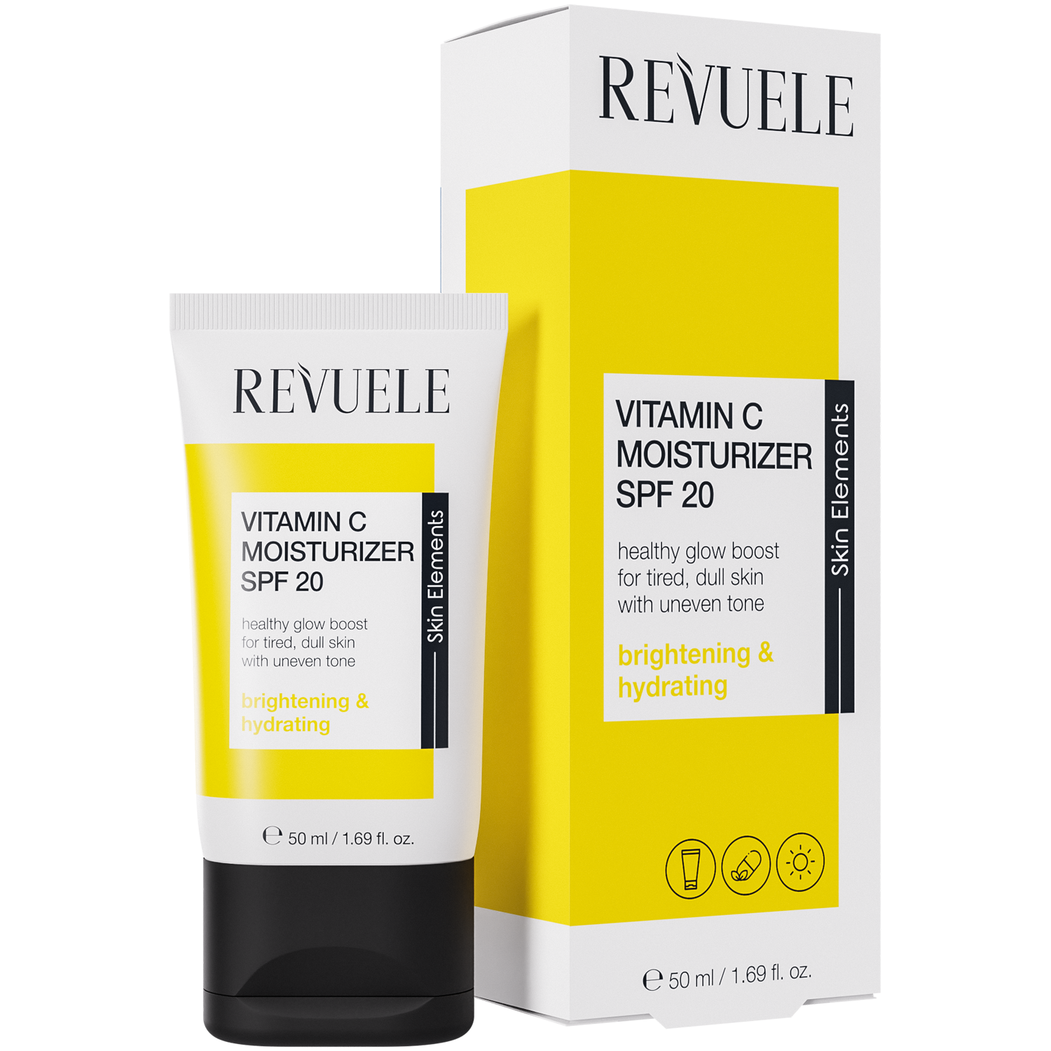 Revuele Vitamin C nawilżający krem do twarzy z SPF20, 50 ml