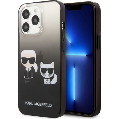 Etui KARL LAGERFELD Gradient Ikonik Karl & Choupette do Apple iPhone 13 Pro Czarny
