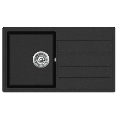 Zlewozmywak jednokomorowy z ociekaczem TEKA Comfort 45 B-TQ 115350001 Onyx 44x76