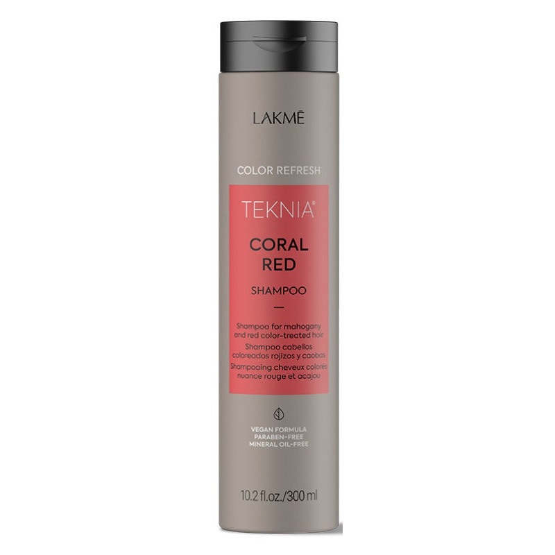 Lakme Teknia Coral Red szampon odświeżający kolor do włosów rudych i mahoniowych, 300 ml