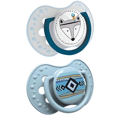 Smoczek LOVI Indian Summer 22/855 0-3 m Niebieski (2 sztuki)