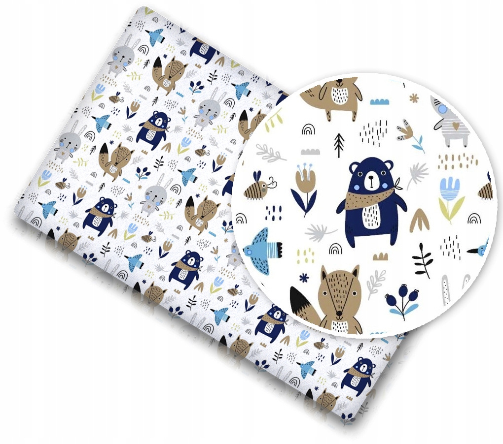 Prześcieradło 120x60 do łóżeczka bawełna materiałowe Babymam