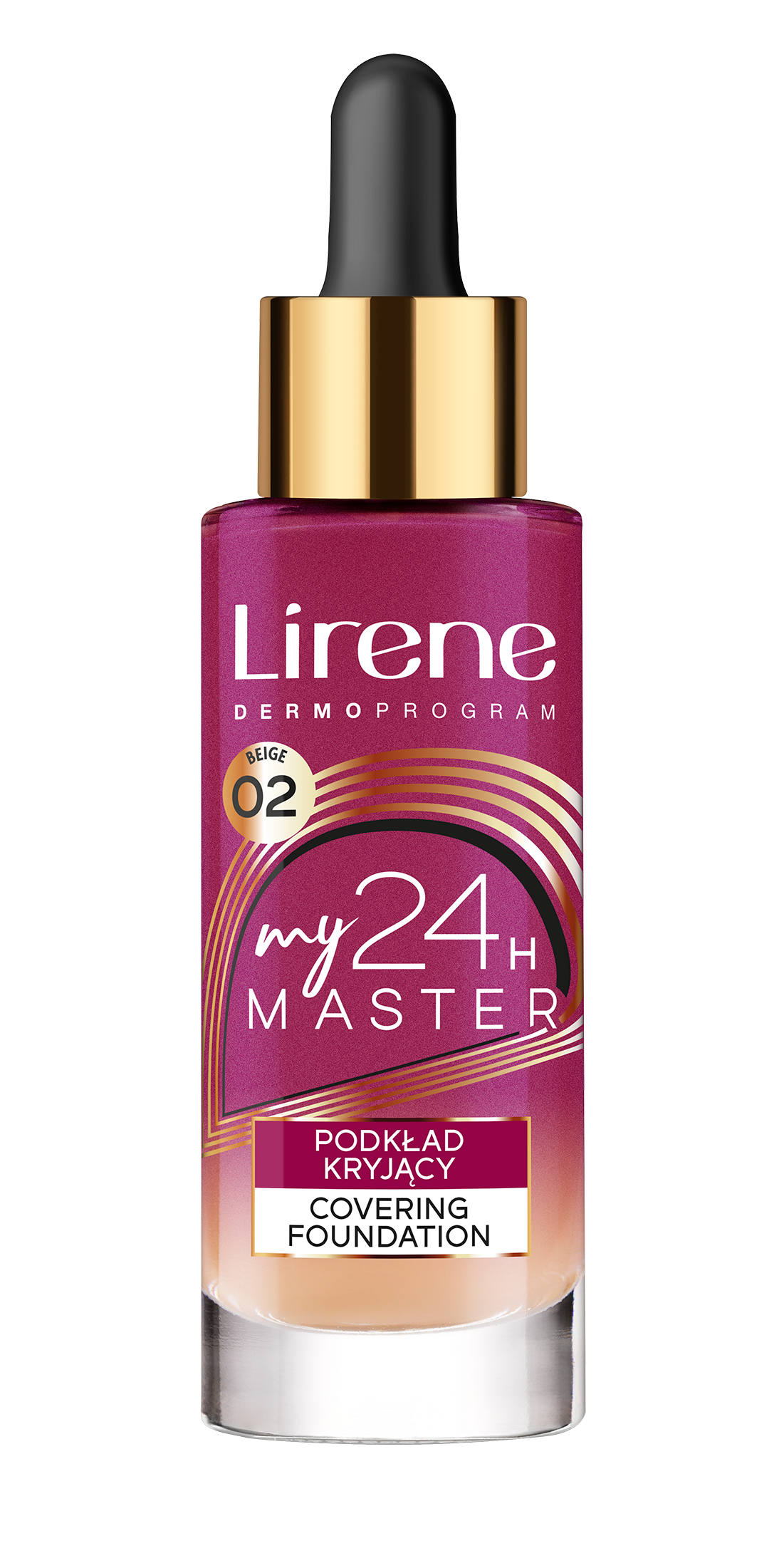 Lirene My 24H Master kryjący podkład do twarzy 02 beige, 30 ml