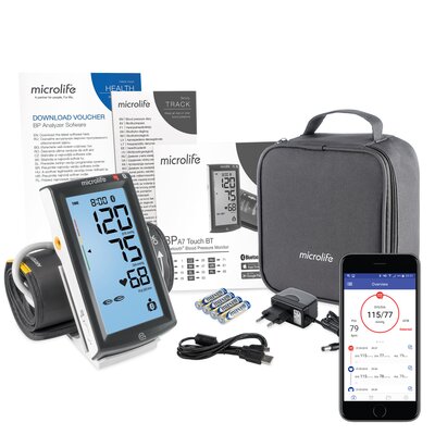 Ciśnieniomierz MICROLIFE BP A7 Touch BT Biało-szary