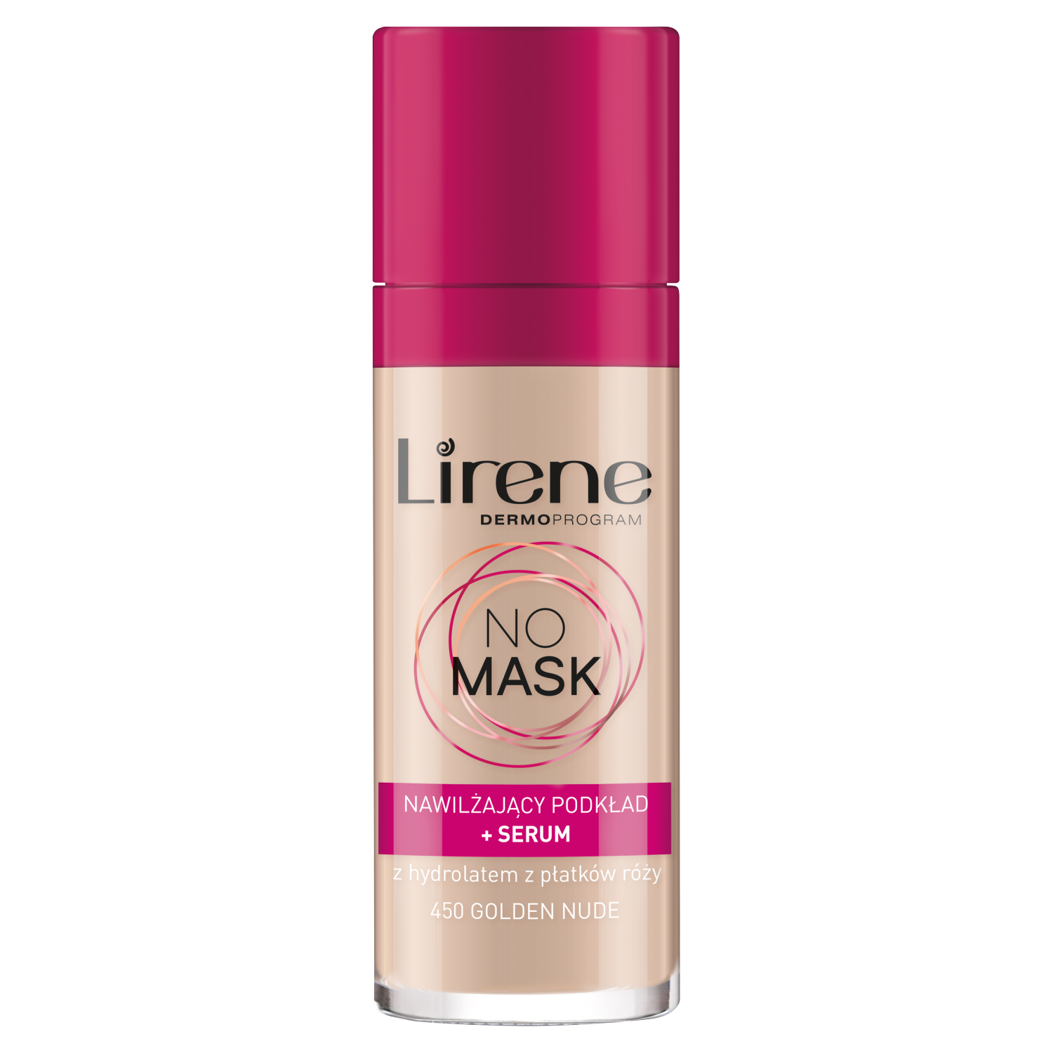 Lirene No Mask nawilżający podkład + serum do twarzy 450 golden nude, 30 ml