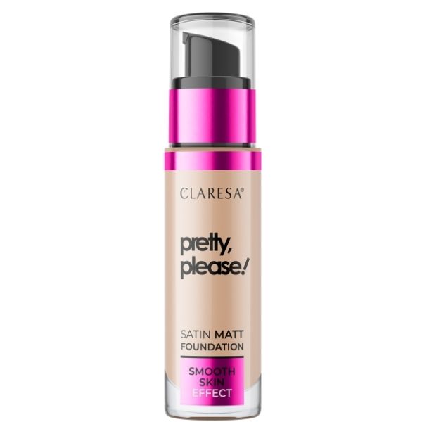 Claresa PRETTY, PLEASE SATIN MATT FOUNDATION podkład o satynowo-matowym wykończeniu 06 Tan, 33 g