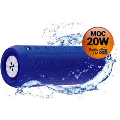 Głośnik mobilny XMUSIC BTS650B Bluetooth 5.3, 20W, IPX6, Przenośny z TWS, Radio FM, AUX, microSD, Niebieski