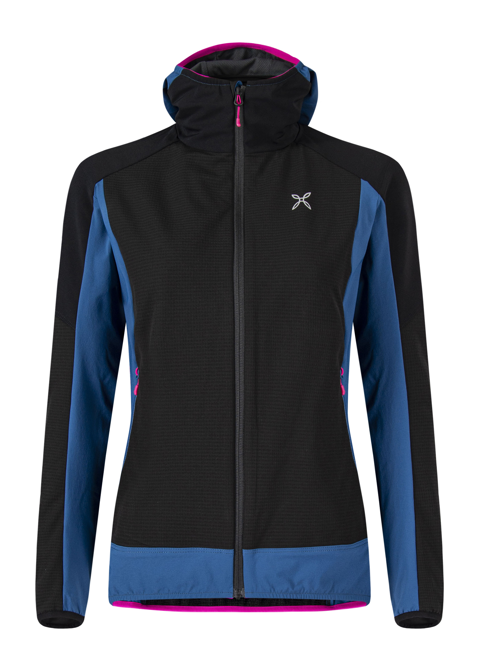 Damska kurtka softshellowa Montura Premium Wind Hoody Jacket nero/deep blue - L