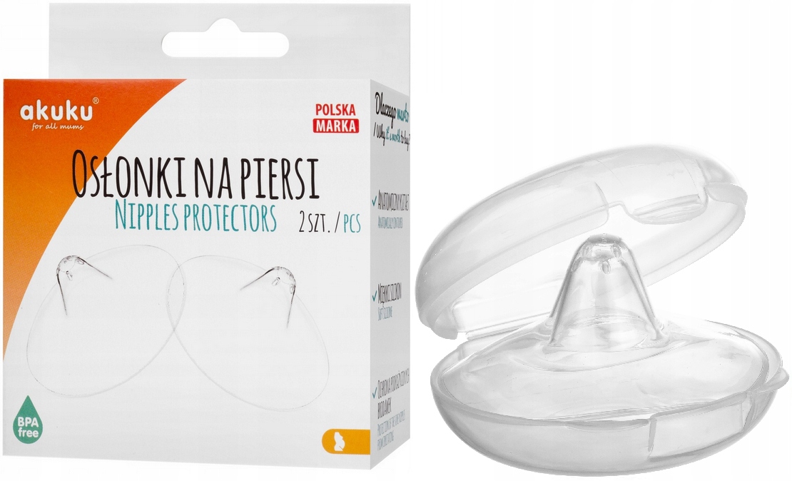 Akuku osłonki na sutki piersi silikonowe 2szt etui