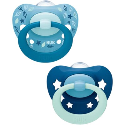 Smoczek NUK Signature 18-36 m Niebieski (2 sztuki)