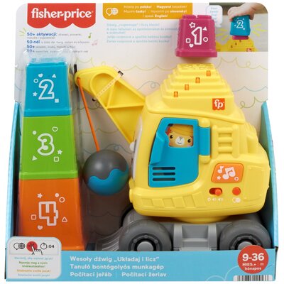 Zabawka edukacyjna FISHER PRICE Układaj i licz Wesoły dźwig HWY64