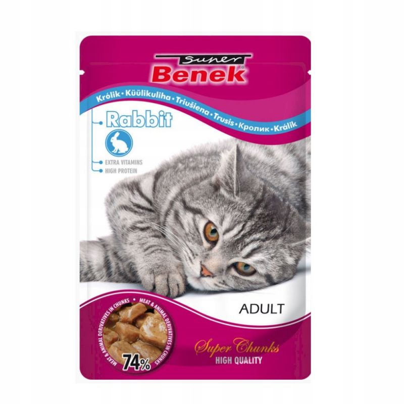 BENEK Królik w sosie 100g mokra karma dla kota