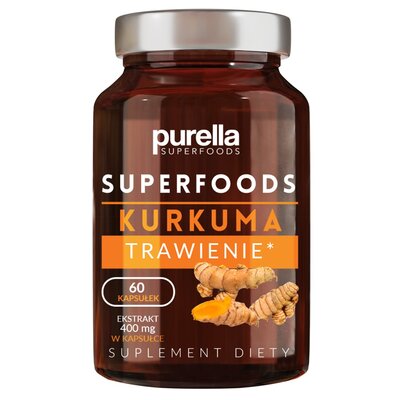 Suplement na trawienie PURELLA Superfoods Kurkuma (60 kapsułek)
