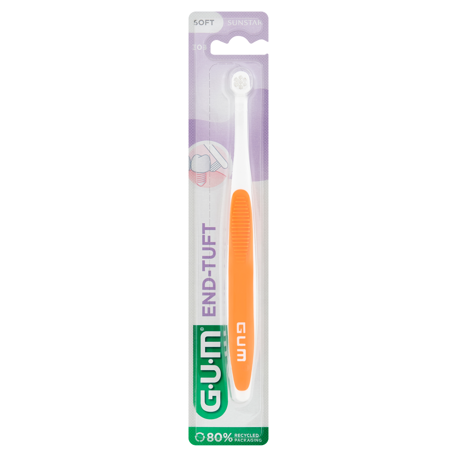 Gum szczoteczka do mycia aparatu ortodontycznego, 1 szt.