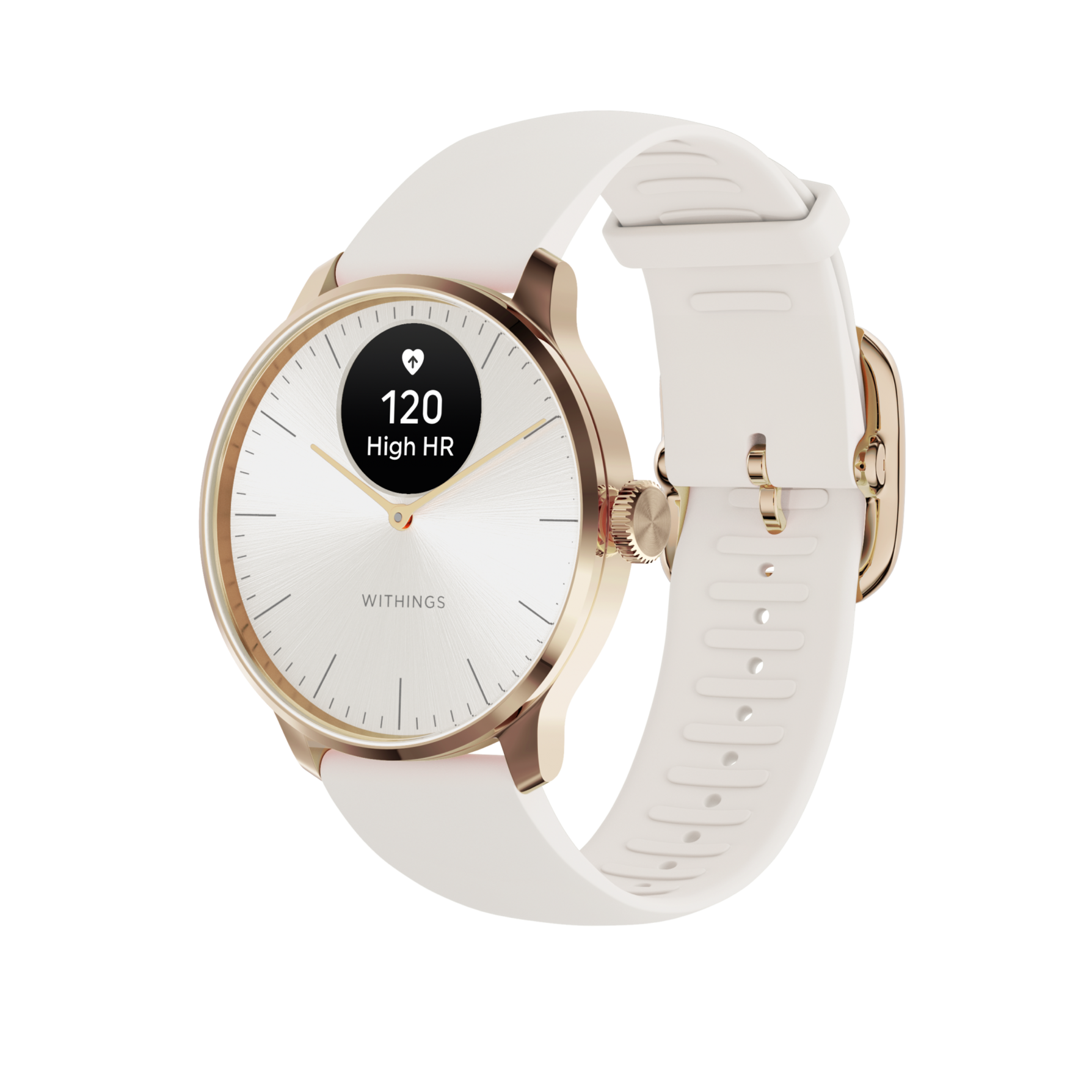 Withings Scanwatch Light 37mm Piaskowy - smartwatch hybrydowy