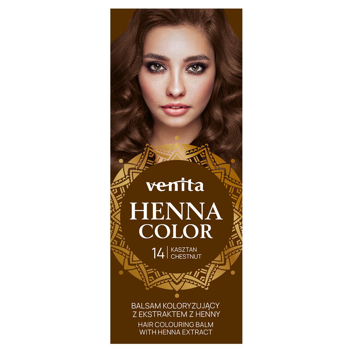 Venita Henna Color balsam koloryzujący z ekstraktem z henny do włosów 14 kasztan, 75 ml