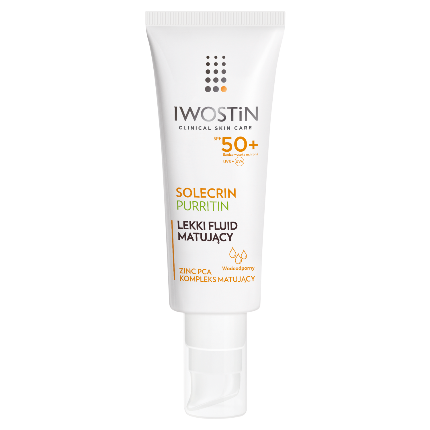 Iwostin Solecrin Purritin lekki fluid matujący do twarzy SPF50+, 40 ml