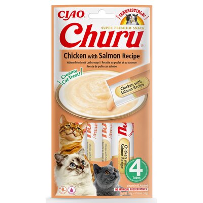 Przysmak dla kota INABA Churu Kurczak z łososiem 4 x 14 g