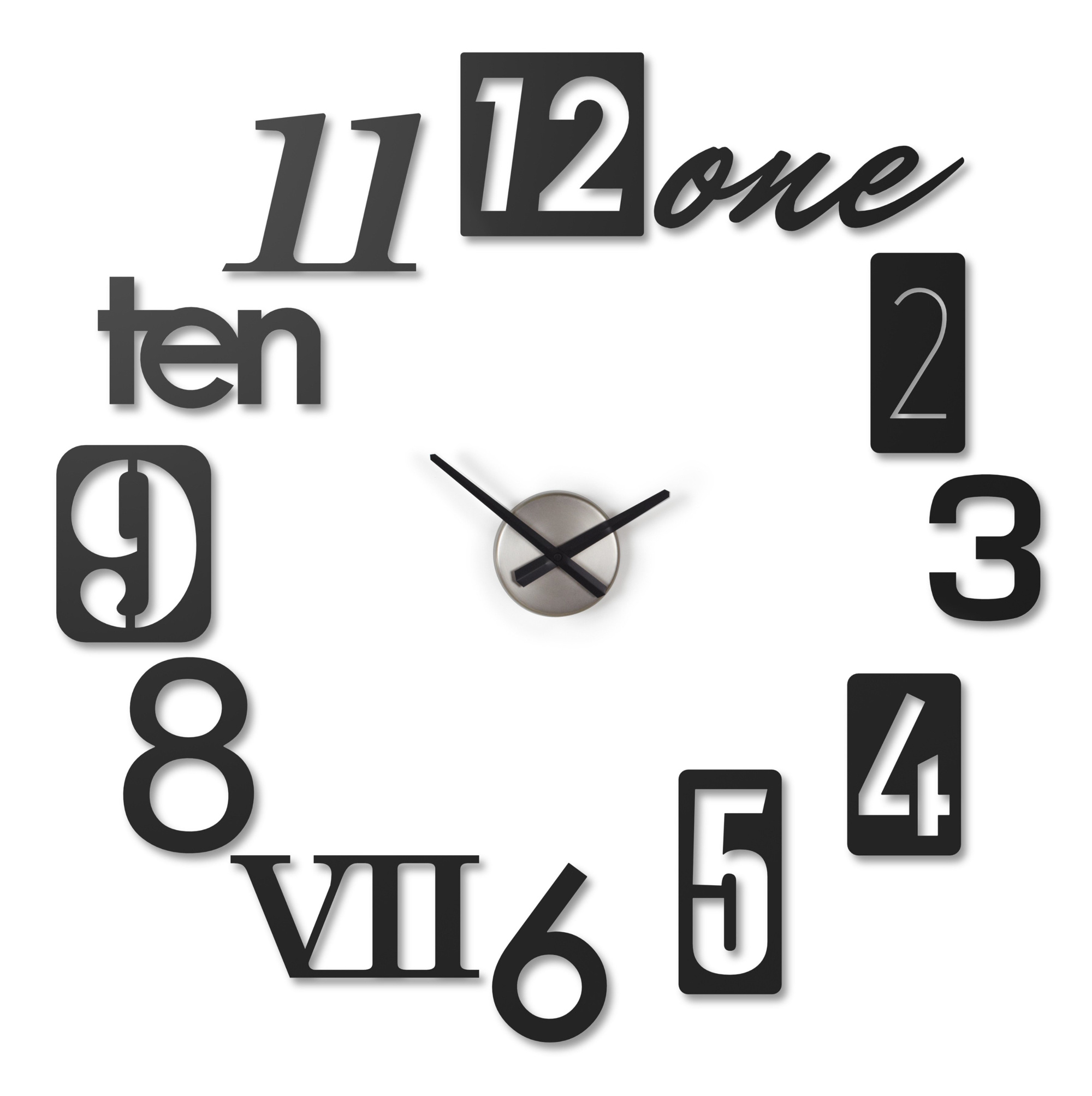 Umbra - Zegar ścienny Numbra Czarny