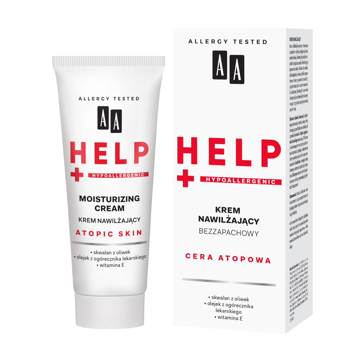 AA Help Cera Atopowa nawilżający krem do twarzy bezzapachowy, 50 ml